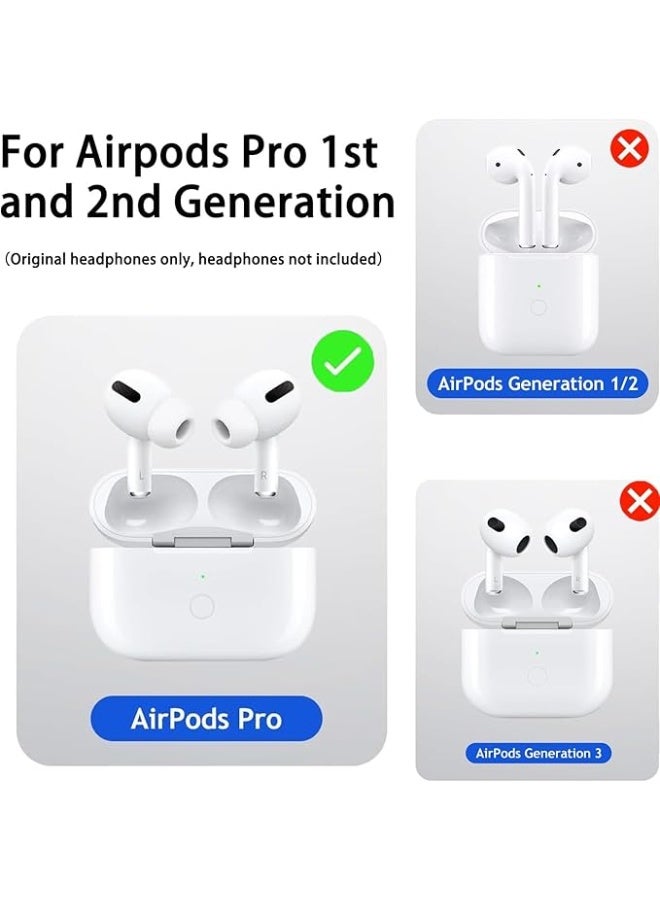 علبة شحن لاسلكية بديلة لسماعات AirPods Pro، متوافقة مع علبة شحن الجيل الثاني من AirPods Pro مع زر مزامنة الاقتران، تدعم علبة الشحن اللاسلكي (AirPods Pro USB-C) (لـ AirPods Pro USB-C) - Image 4